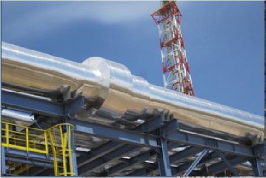 Gasification unit pipeline use site